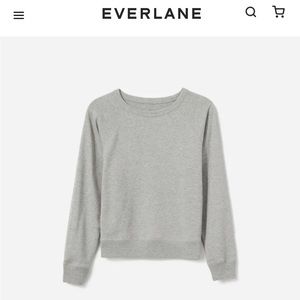 Everlane Lightweight French Terry Crew - Grey Sz XL
